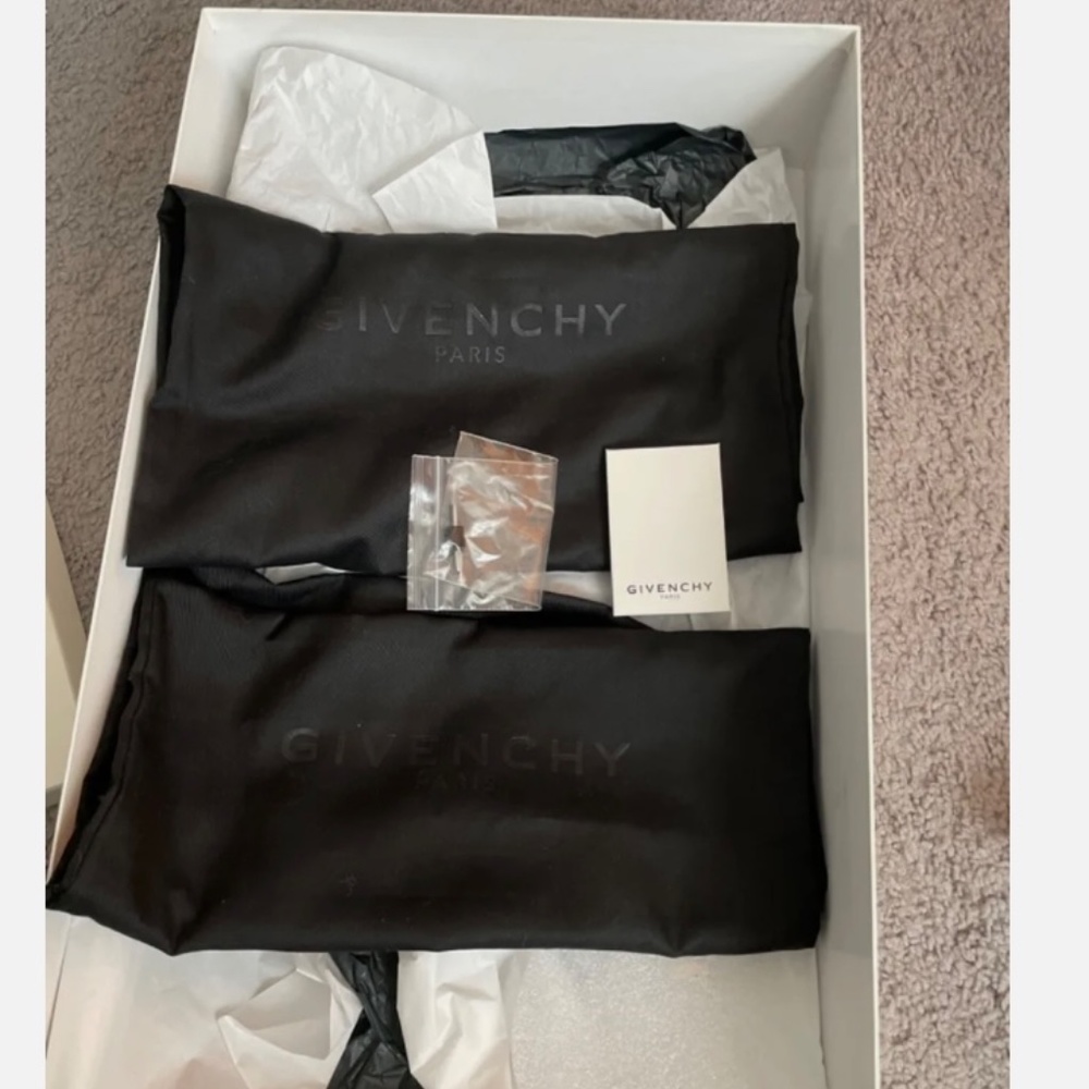 GIVENCHY Suede and Leather Over the knee Boots with Cone Enamel Heel Size 8.5 - Picture 10 of 11